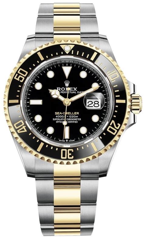 rolex sea-dweller gold & oystersteel men's watch m126603-0001|rolex sea dweller in stock.